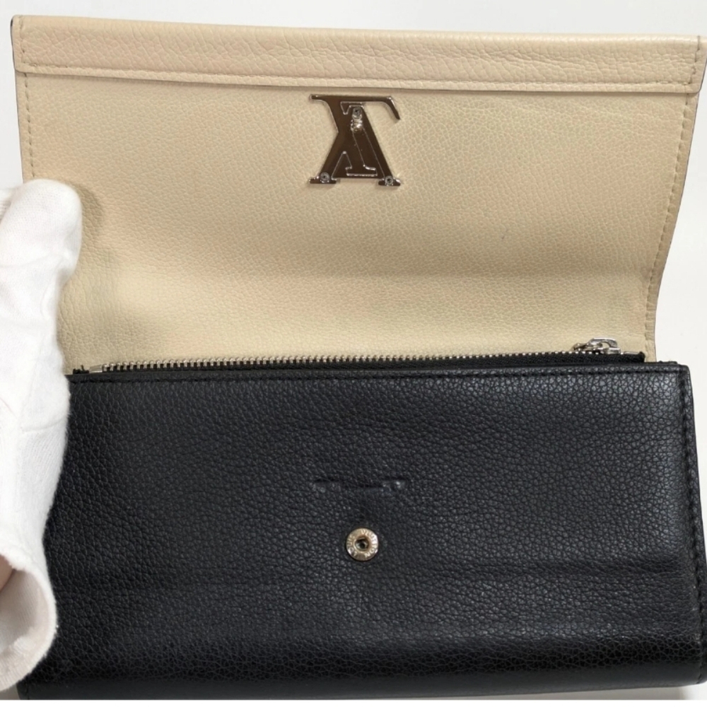 Louis Vuitton Portefeuille lockme wallet Ivory & Black EUC - Authentic - Picture 10 of 15